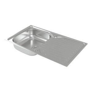 Carysil EA05 1 Bowl Stainless Steel Inset Kitchen Sink 860mm x 500mm