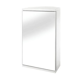 Croydex 1-Door Bathroom Corner Cabinet White 300mm x 240mm x 500mm