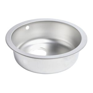 Essentials 1 Bowl Stainless Steel Round Kitchen Sink 450mm x 450mm