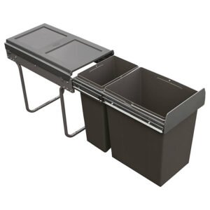 Hafele Kitchen Cabinet Pull-Out Bin Grey 30Ltr