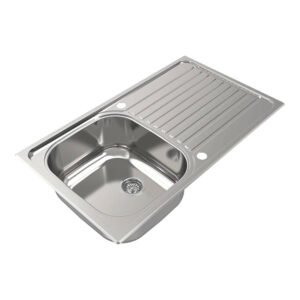 Jabiri Compact 1 Bowl Satin Stainless Steel Sink 600mm x 500mm