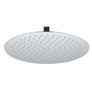 Swirl Slimline Adjustable Round Shower Head Chrome 300mm