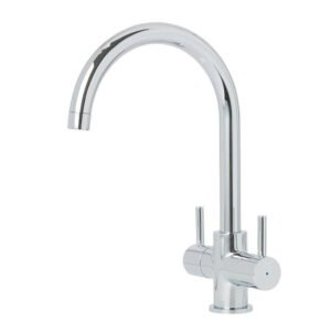 Trebbia Dual-Lever Mono Mixer Kitchen Tap Chrome
